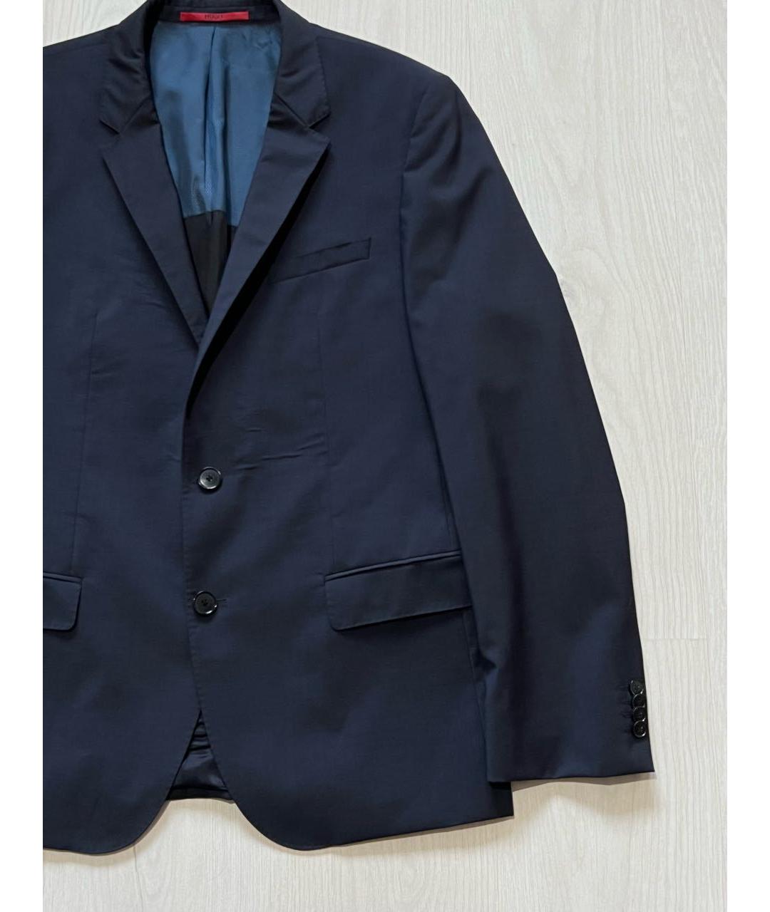 HUGO BOSS Темно-синий шерстяной пиджак, фото 5