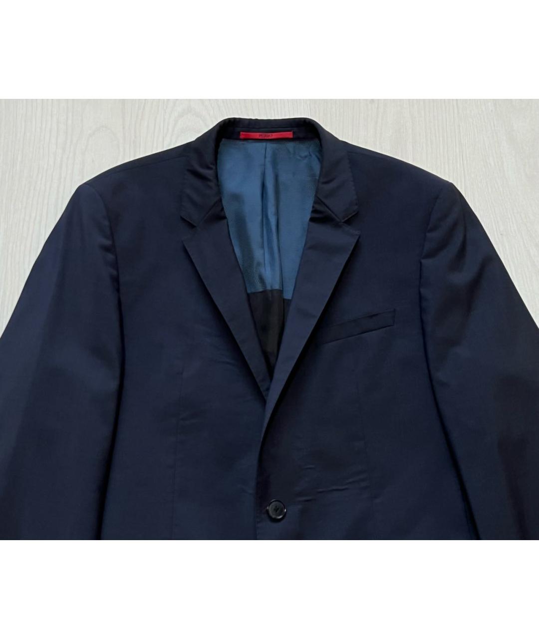 HUGO BOSS Темно-синий шерстяной пиджак, фото 3