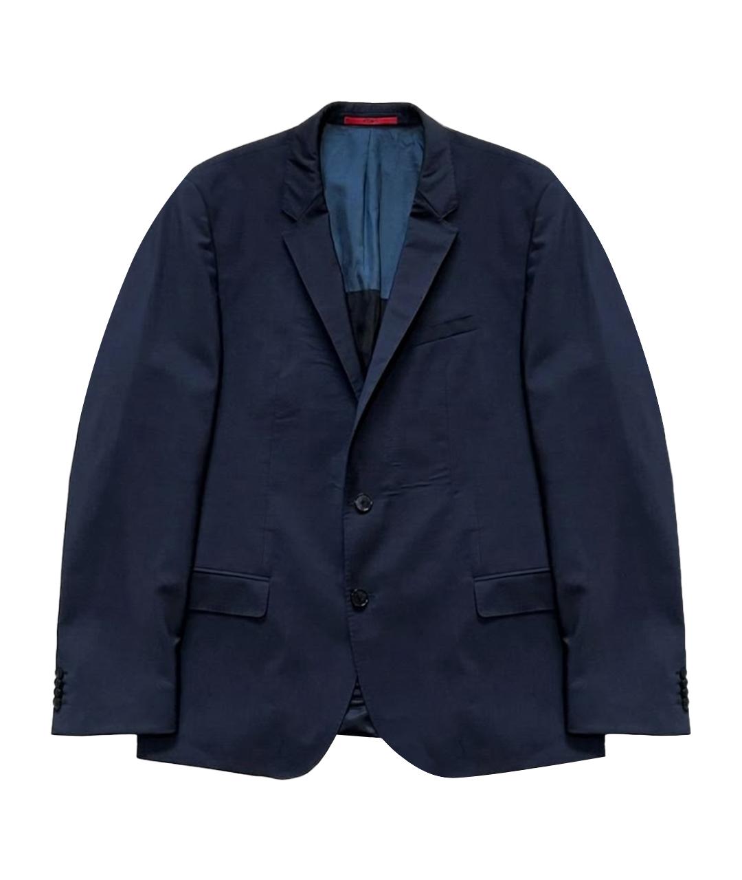 HUGO BOSS Темно-синий шерстяной пиджак, фото 1