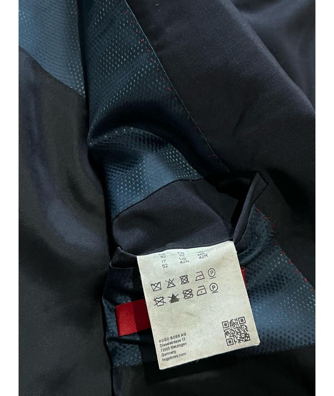 HUGO BOSS Темно-синий шерстяной пиджак, фото 7