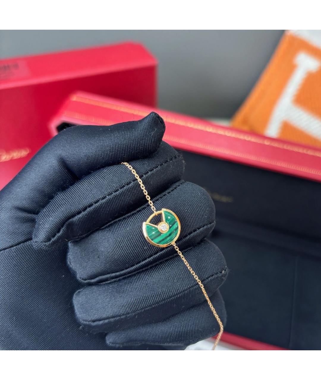 CARTIER Зеленый браслет из розового золота, фото 3