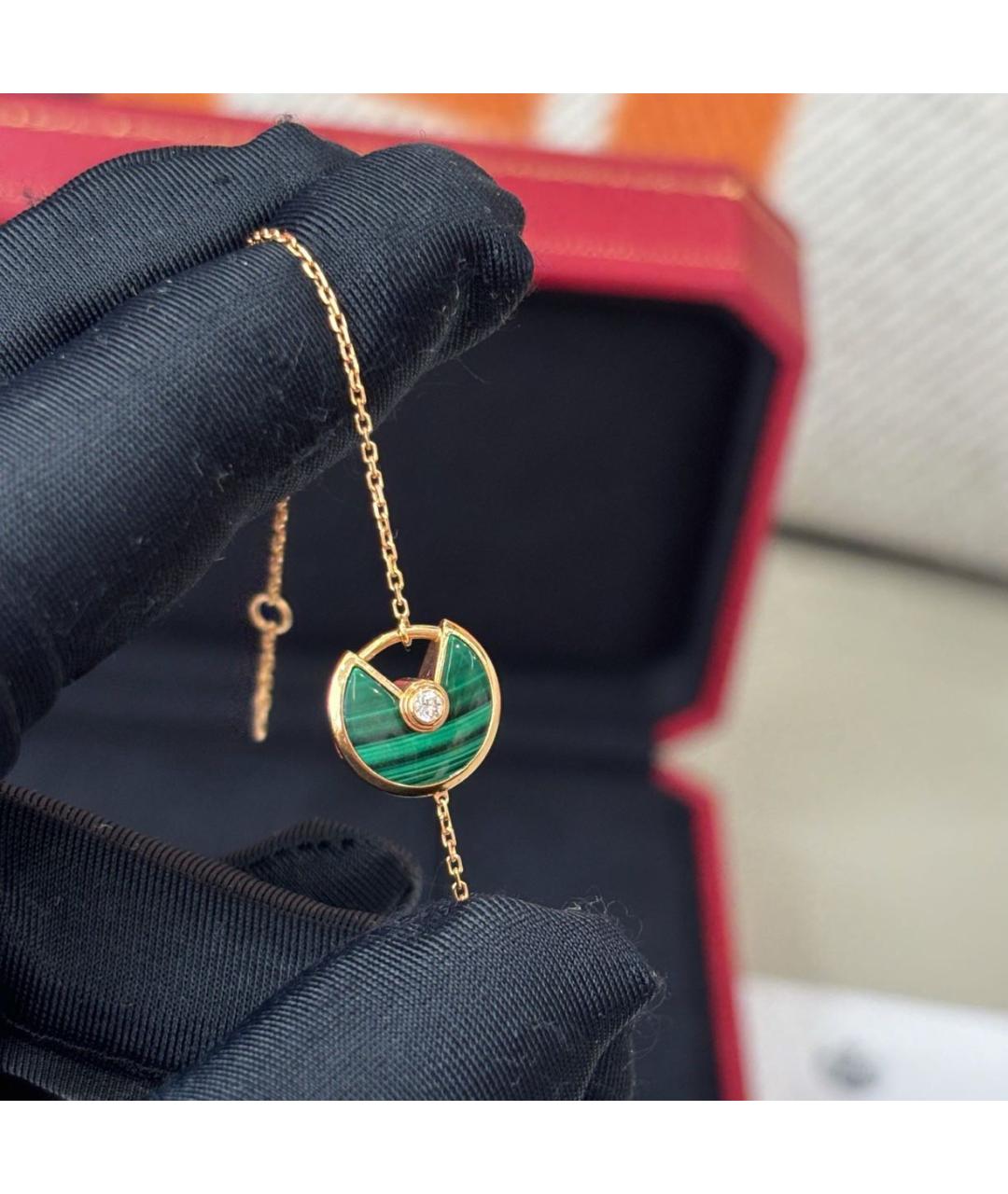 CARTIER Зеленый браслет из розового золота, фото 4