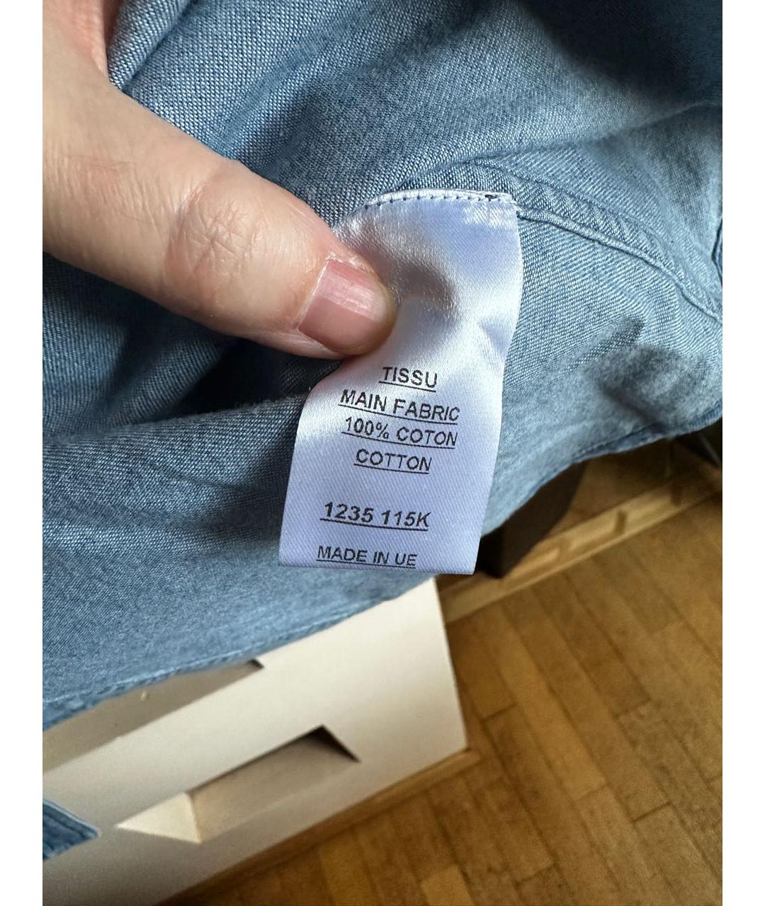 BALMAIN Голубой хлопковый жакет/пиджак, фото 5