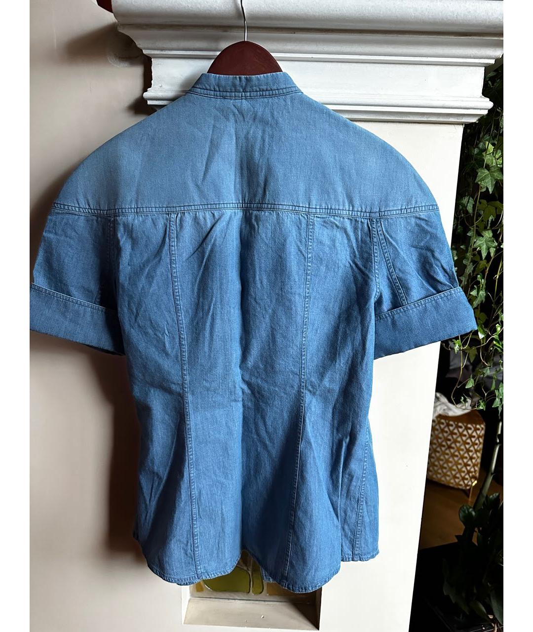 BALMAIN Голубой хлопковый жакет/пиджак, фото 4