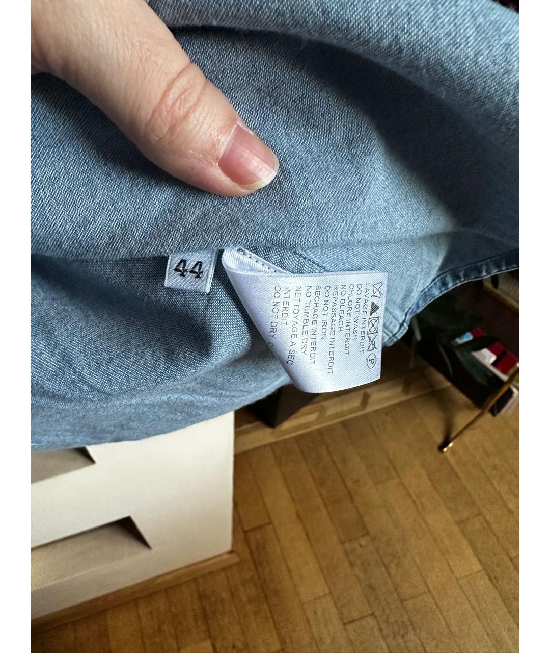 BALMAIN Голубой хлопковый жакет/пиджак, фото 6