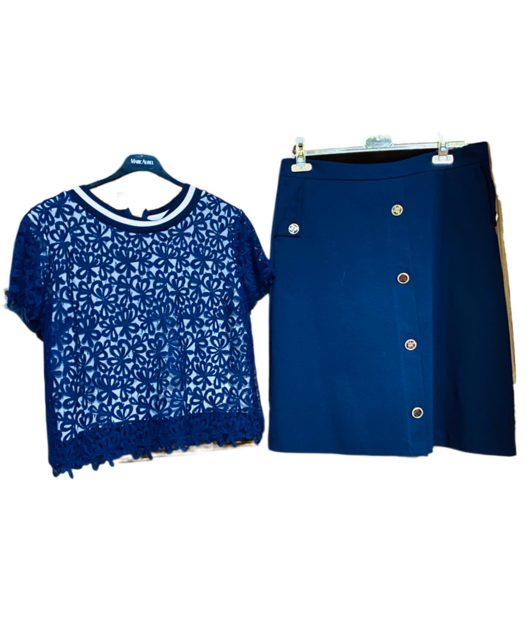 ERMANNO SCERVINO Синий вискозный костюм с юбками, фото 10