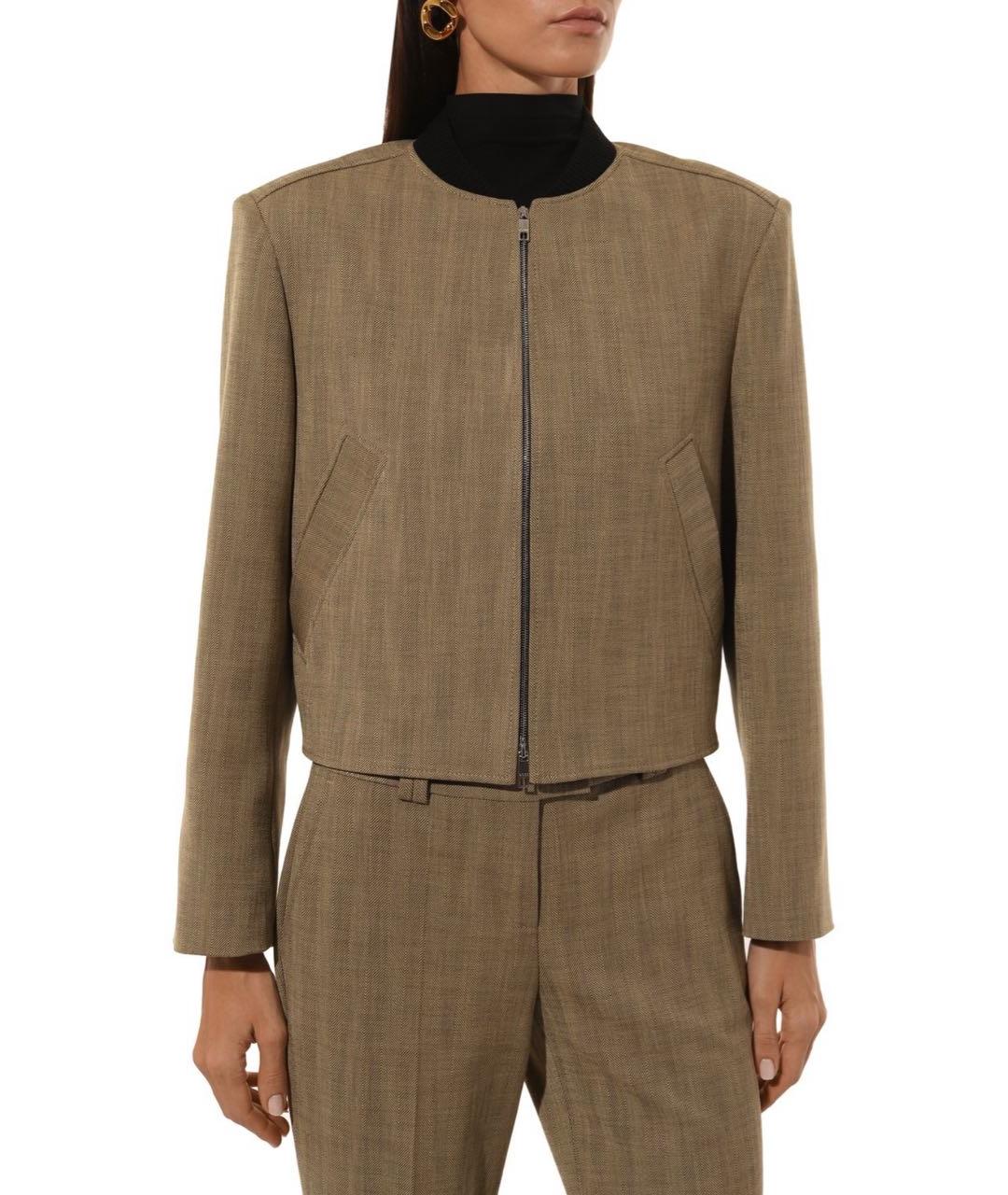 HUGO BOSS Бежевый вискозный жакет/пиджак, фото 3