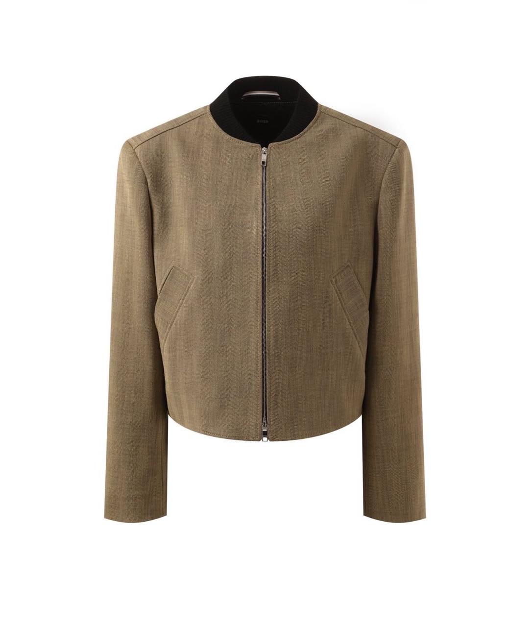HUGO BOSS Бежевый вискозный жакет/пиджак, фото 7