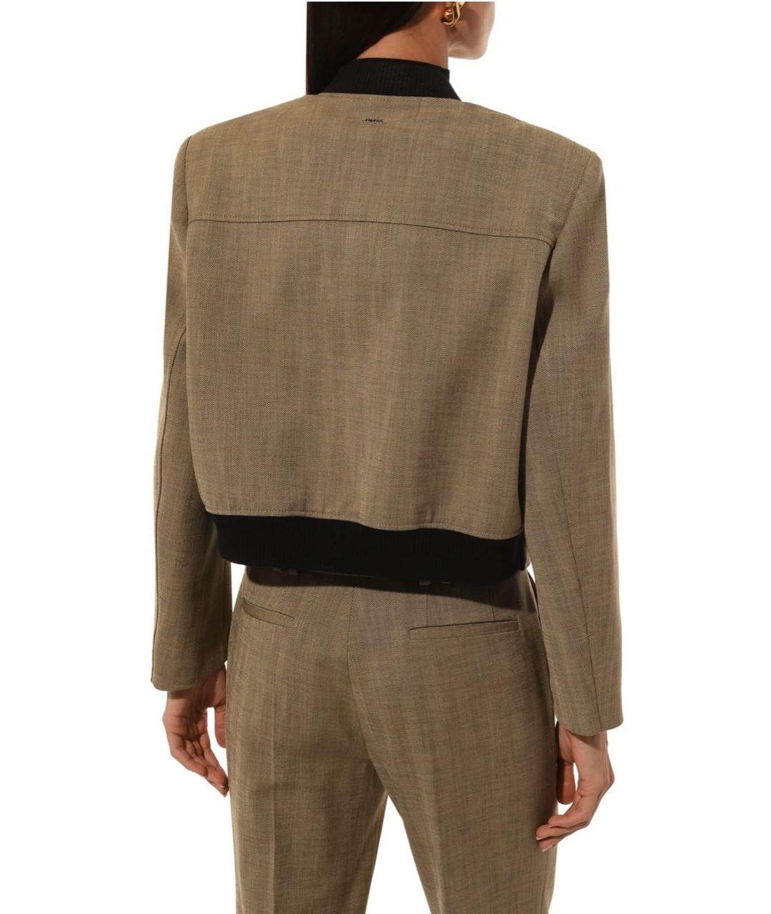 HUGO BOSS Бежевый вискозный жакет/пиджак, фото 4