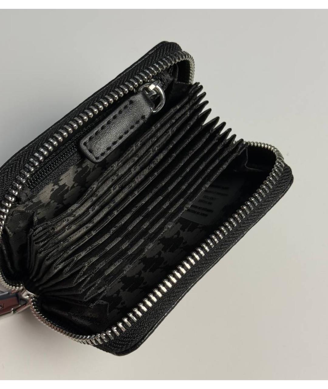 KARL LAGERFELD Черный кожаный кошелек, фото 6