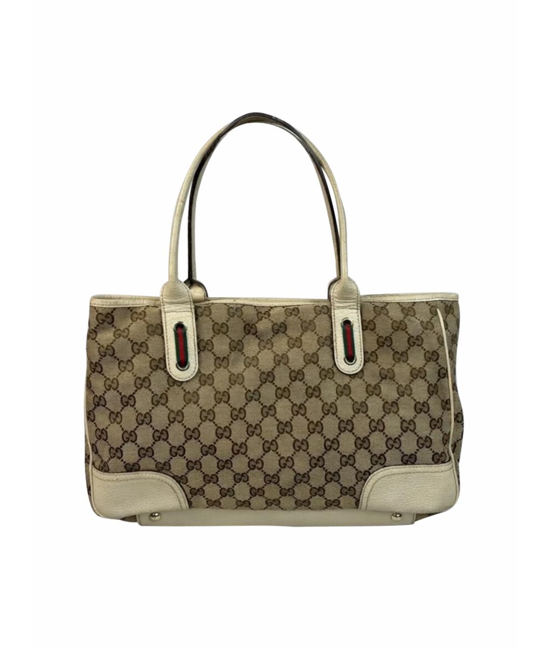 GUCCI Бежевая сумка с короткими ручками, фото 1