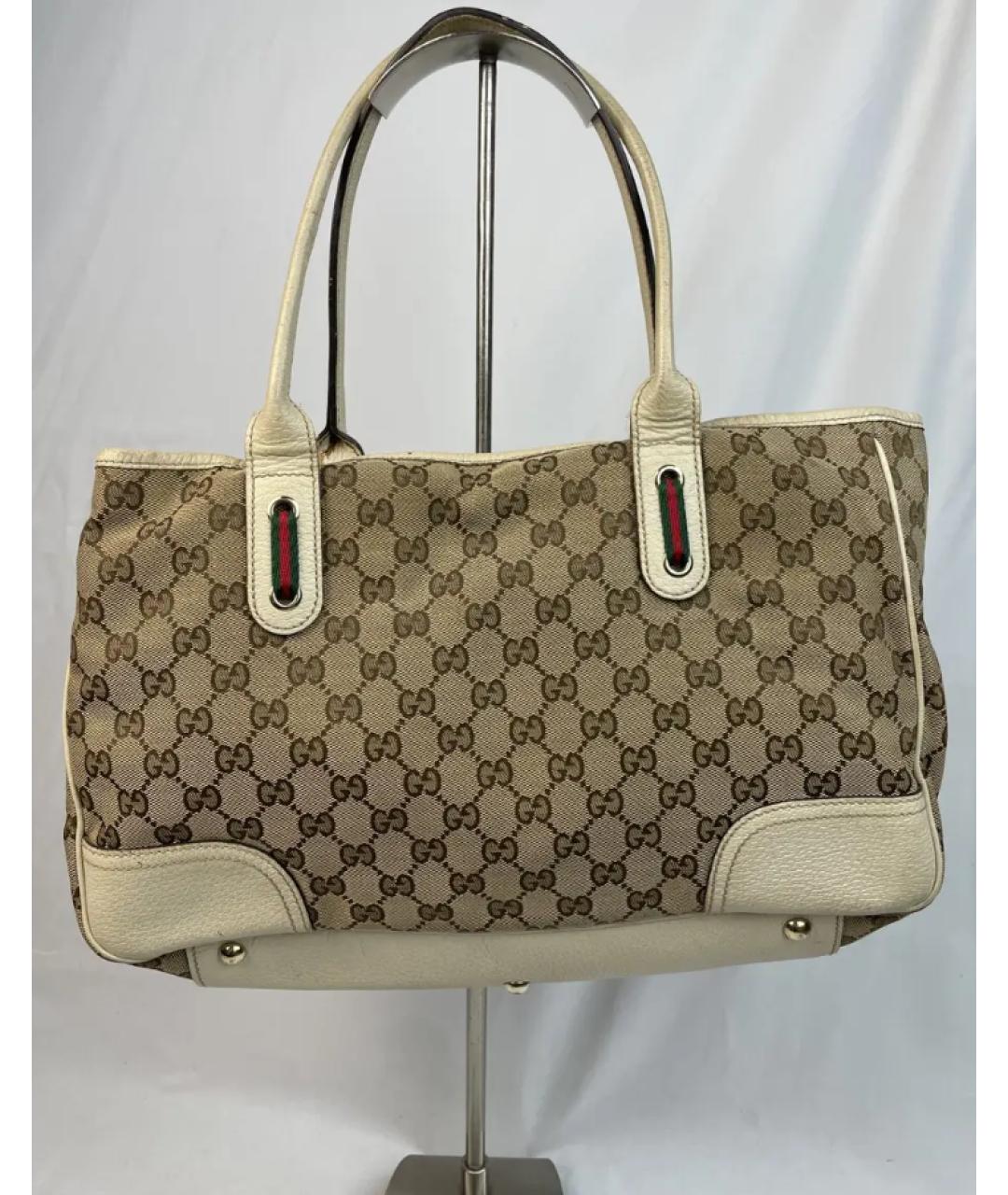 GUCCI Бежевая сумка с короткими ручками, фото 4