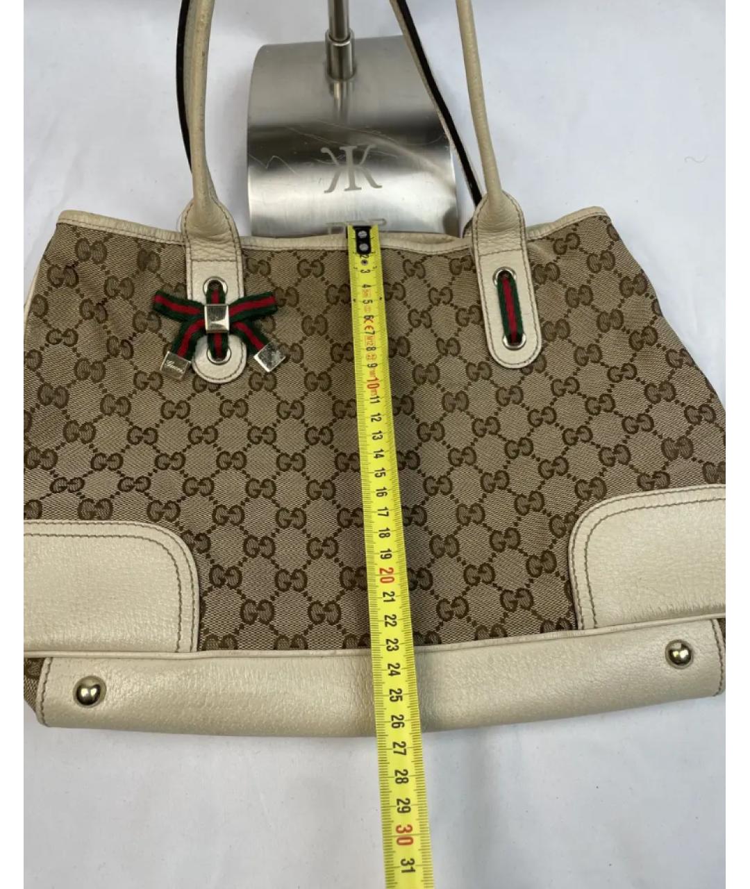 GUCCI Бежевая сумка с короткими ручками, фото 6