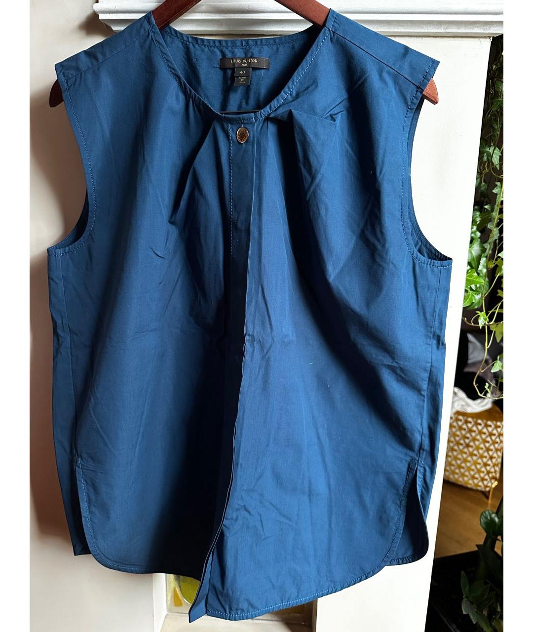 LOUIS VUITTON Синяя хлопковая майка, фото 6