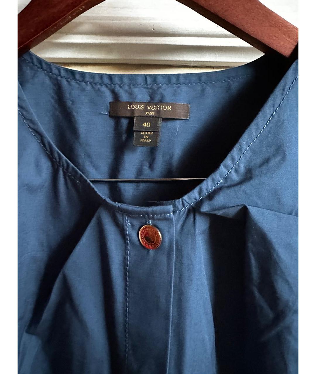 LOUIS VUITTON Синяя хлопковая майка, фото 2