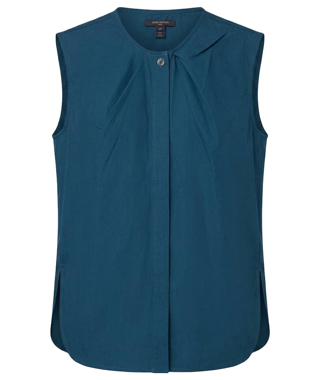 LOUIS VUITTON Синяя хлопковая майка, фото 1