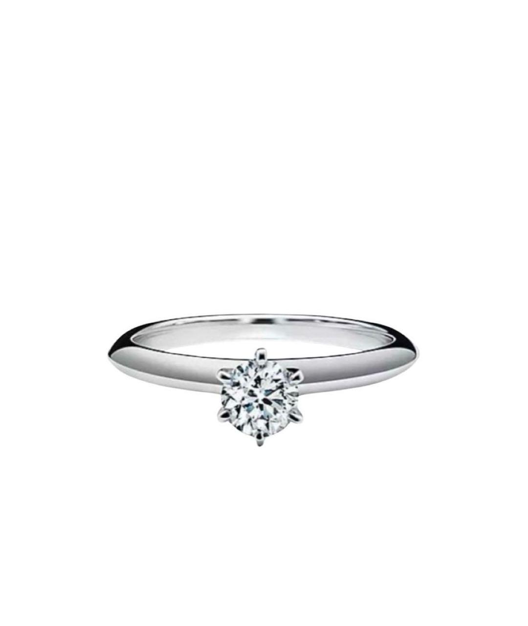 TIFFANY&CO Белое платиновое кольцо, фото 8