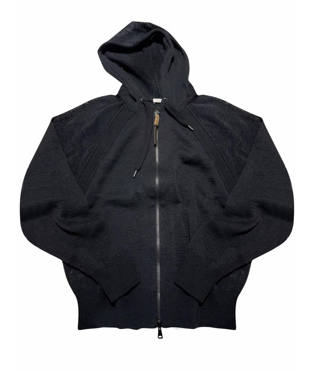 BRUNELLO CUCINELLI Черный хлопковый кардиган, фото 1