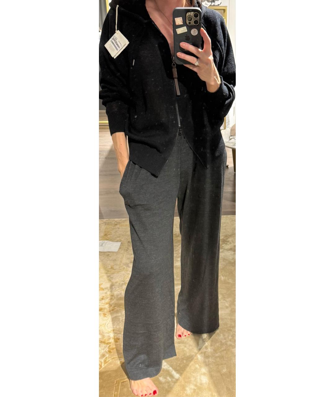 BRUNELLO CUCINELLI Черный хлопковый кардиган, фото 4