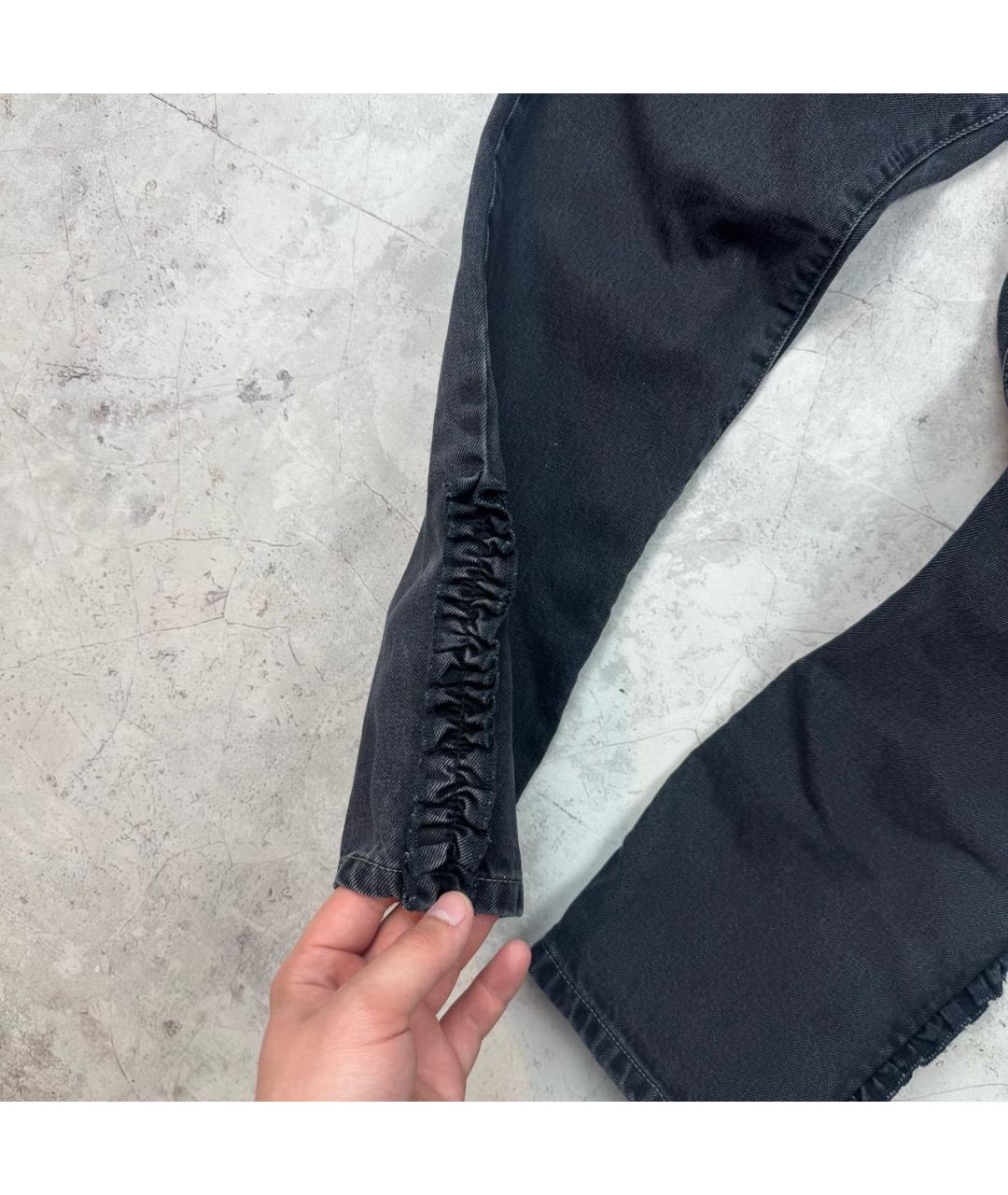 NO. 21 Антрацитовые хлопковые прямые джинсы, фото 5