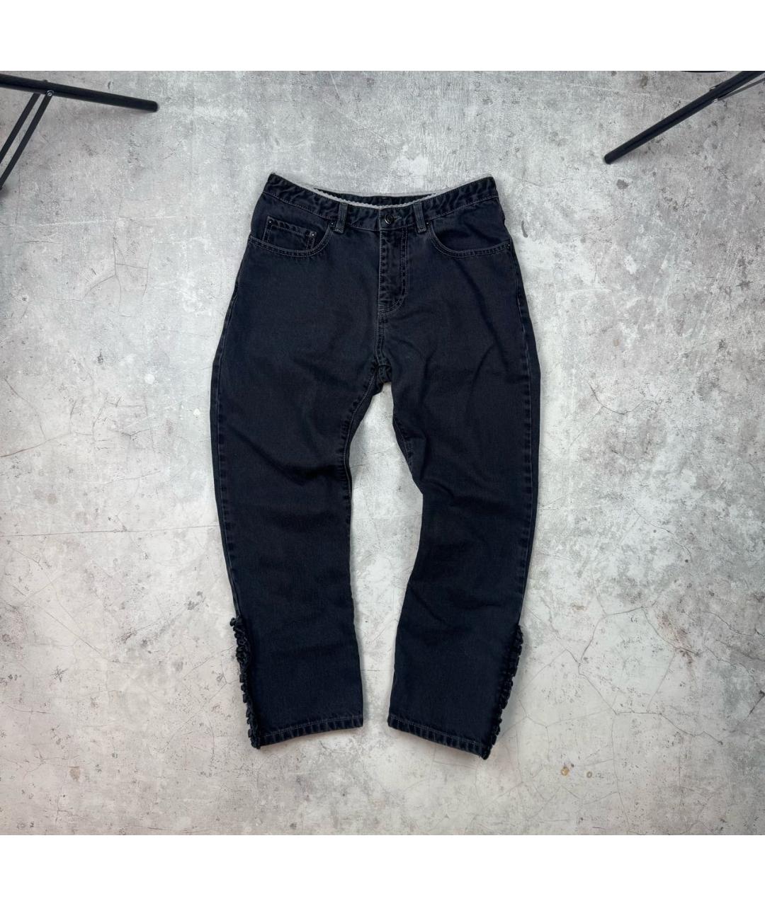 NO. 21 Антрацитовые хлопковые прямые джинсы, фото 4