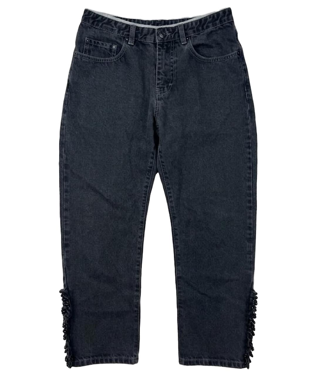 NO. 21 Антрацитовые хлопковые прямые джинсы, фото 1