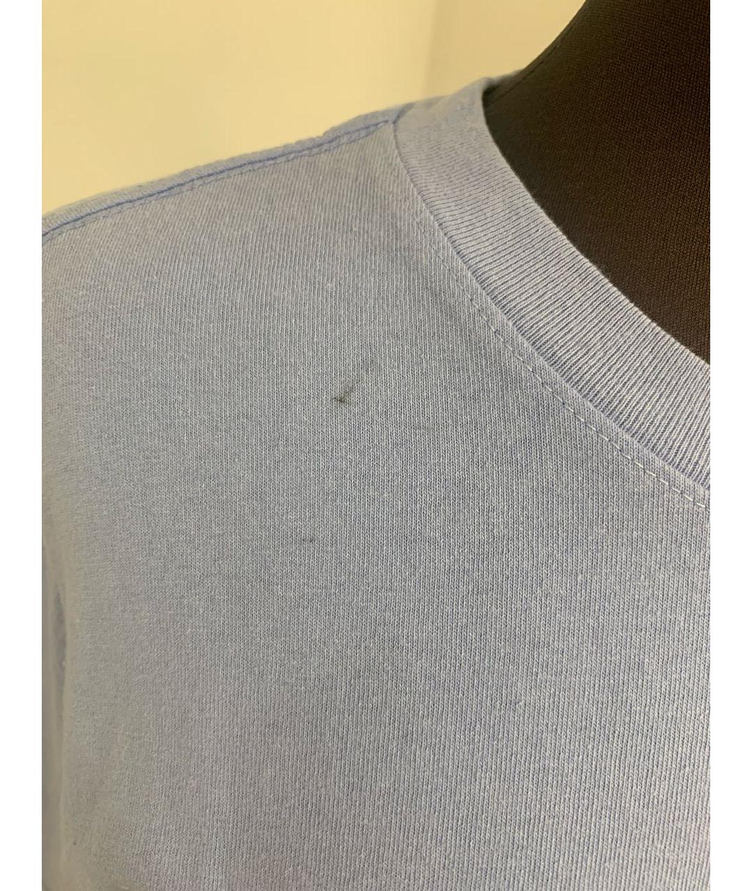 SPORTY AND RICH Голубая хлопковая футболка, фото 5