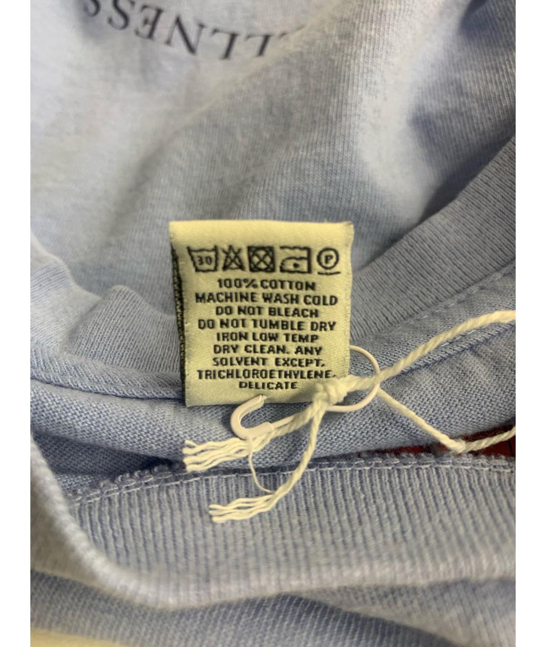 SPORTY AND RICH Голубая хлопковая футболка, фото 7