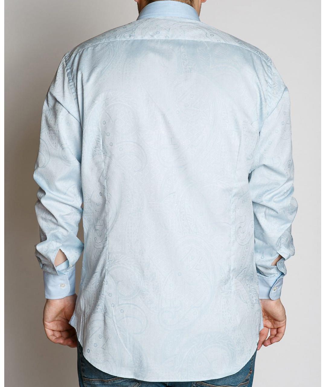 ETRO Голубая хлопковая классическая рубашка, фото 3