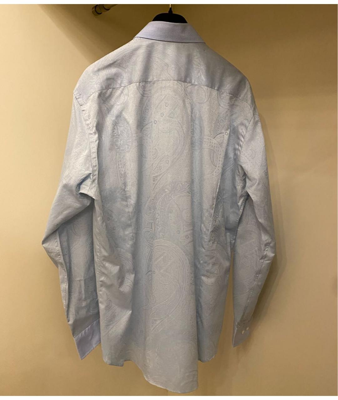 ETRO Голубая хлопковая классическая рубашка, фото 7