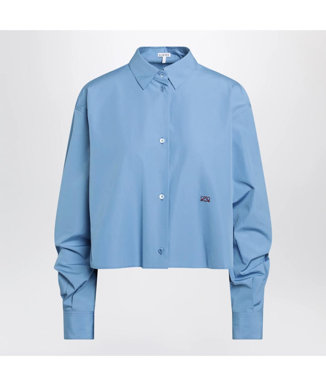 LOEWE Голубая хлопковая рубашка, фото 3