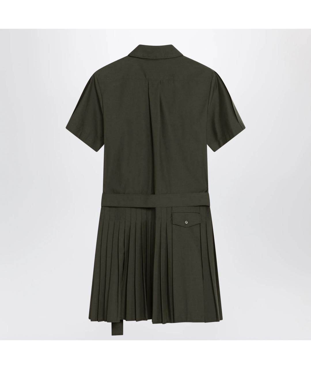 LOEWE Зеленые хлопковое повседневное платье, фото 2