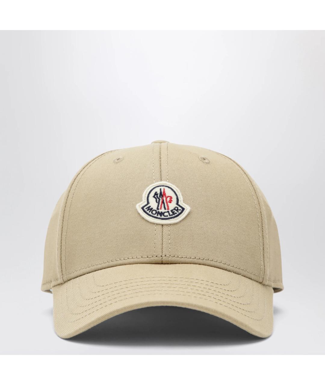 MONCLER Бежевая хлопковая кепка, фото 3