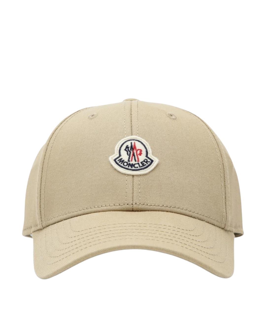 MONCLER Бежевая хлопковая кепка, фото 1