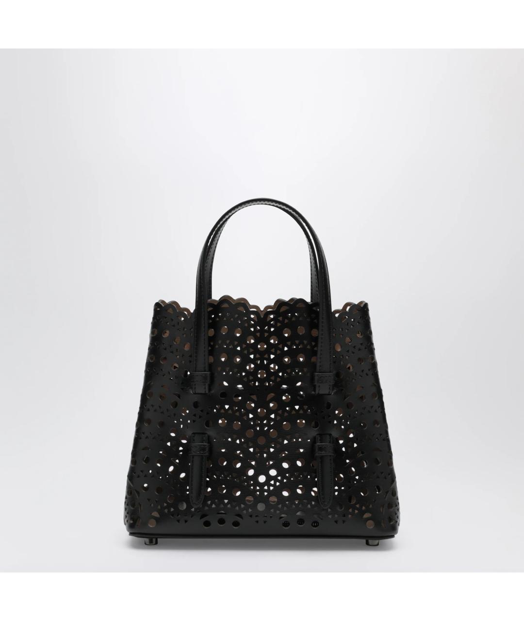 ALAIA Черная кожаная сумка тоут, фото 2