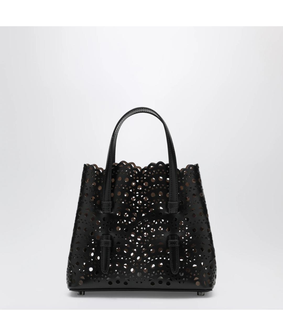 ALAIA Черная кожаная сумка тоут, фото 3