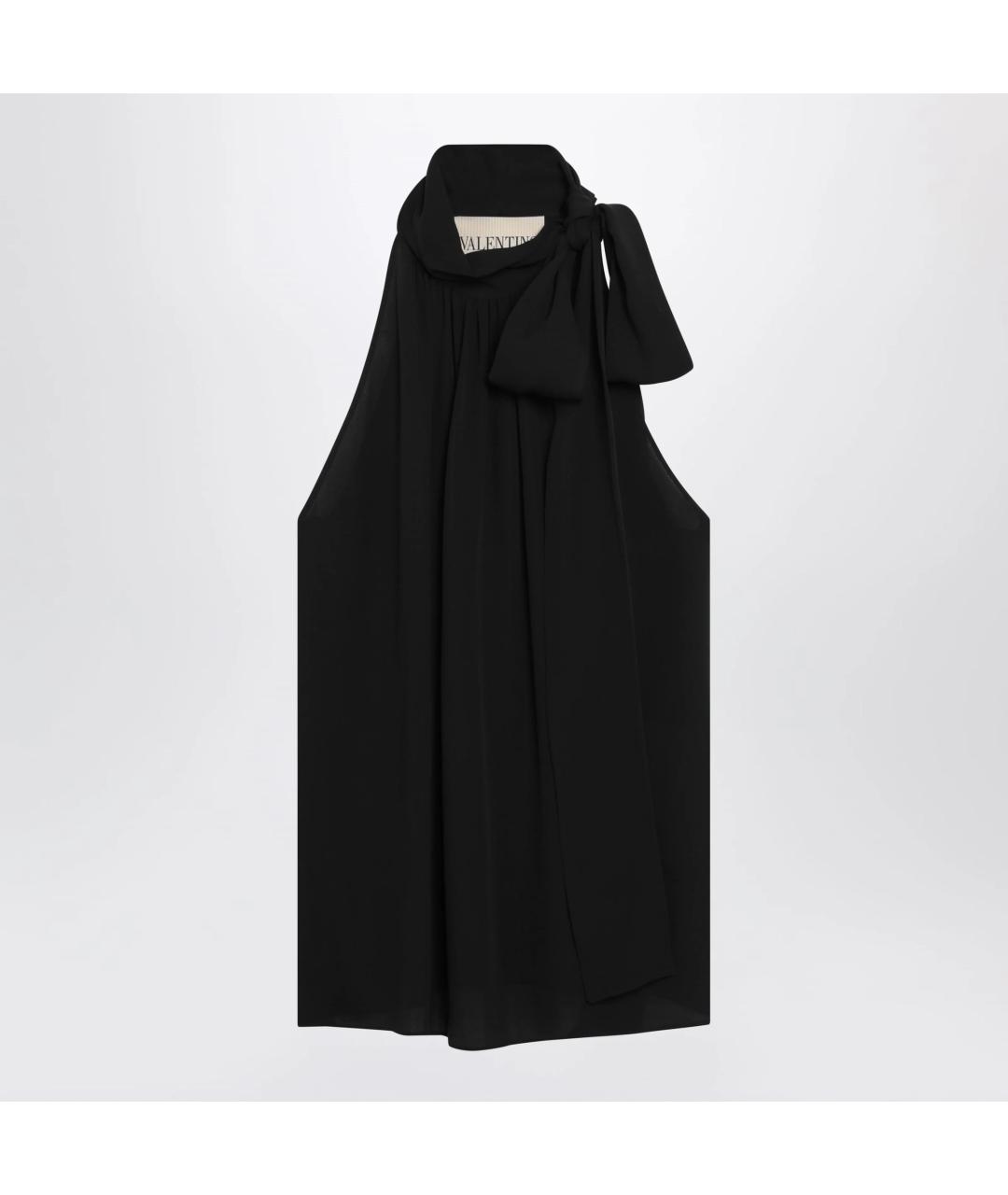 VALENTINO Черная шелковая блузы, фото 3