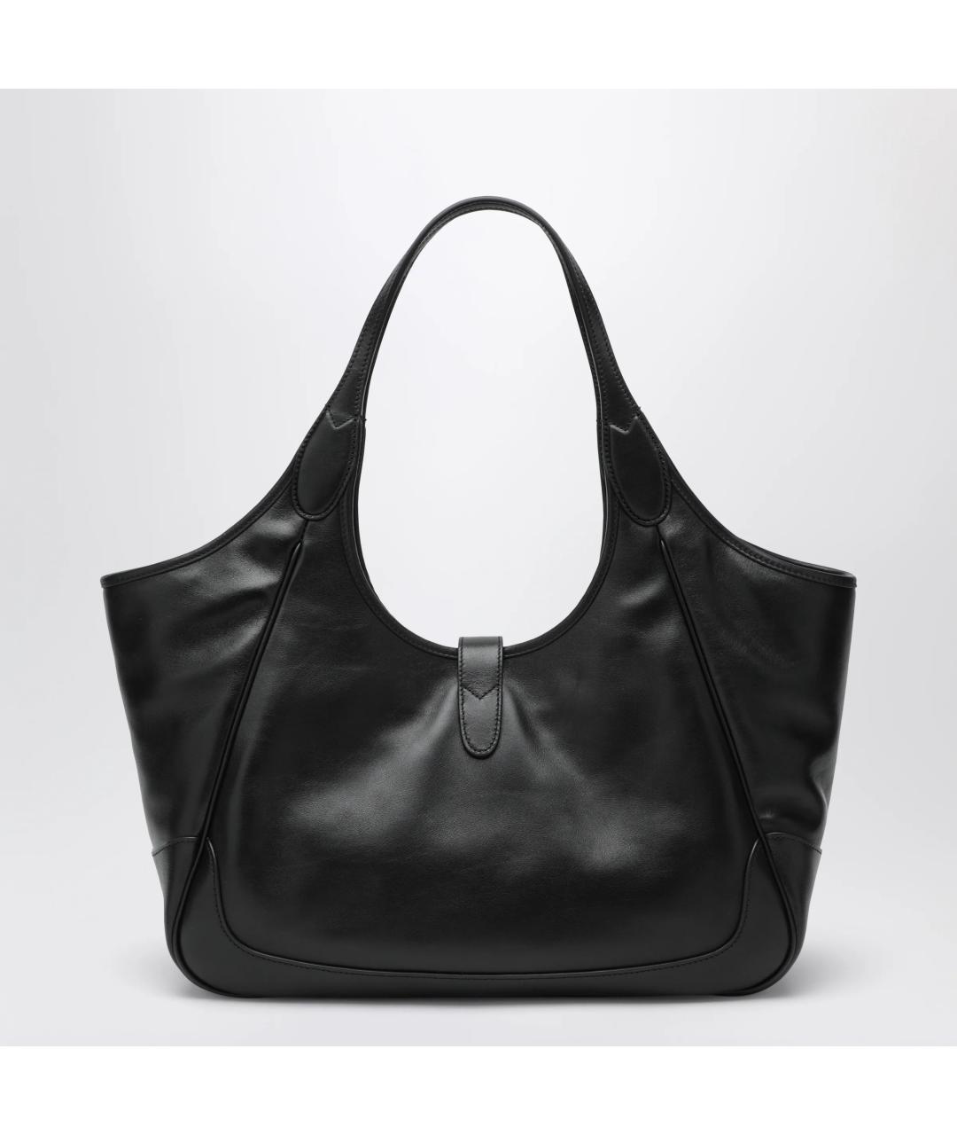 GUCCI Черная кожаная сумка тоут, фото 2