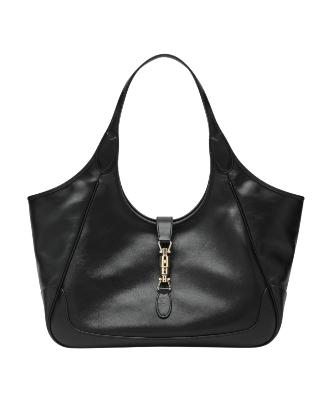 GUCCI Черная кожаная сумка тоут, фото 1