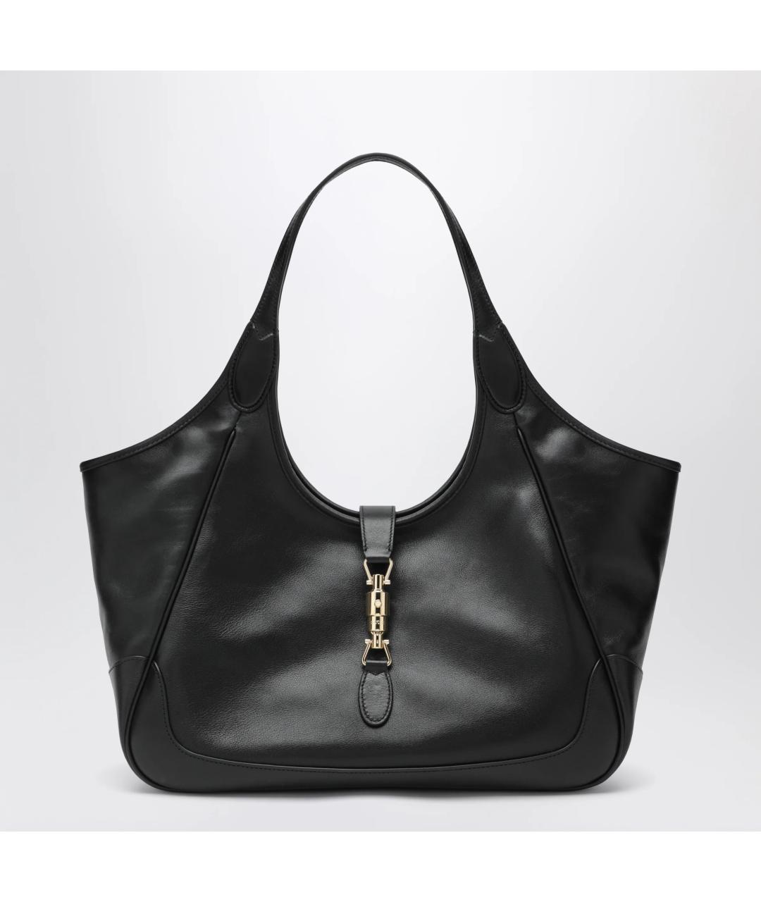 GUCCI Черная кожаная сумка тоут, фото 3