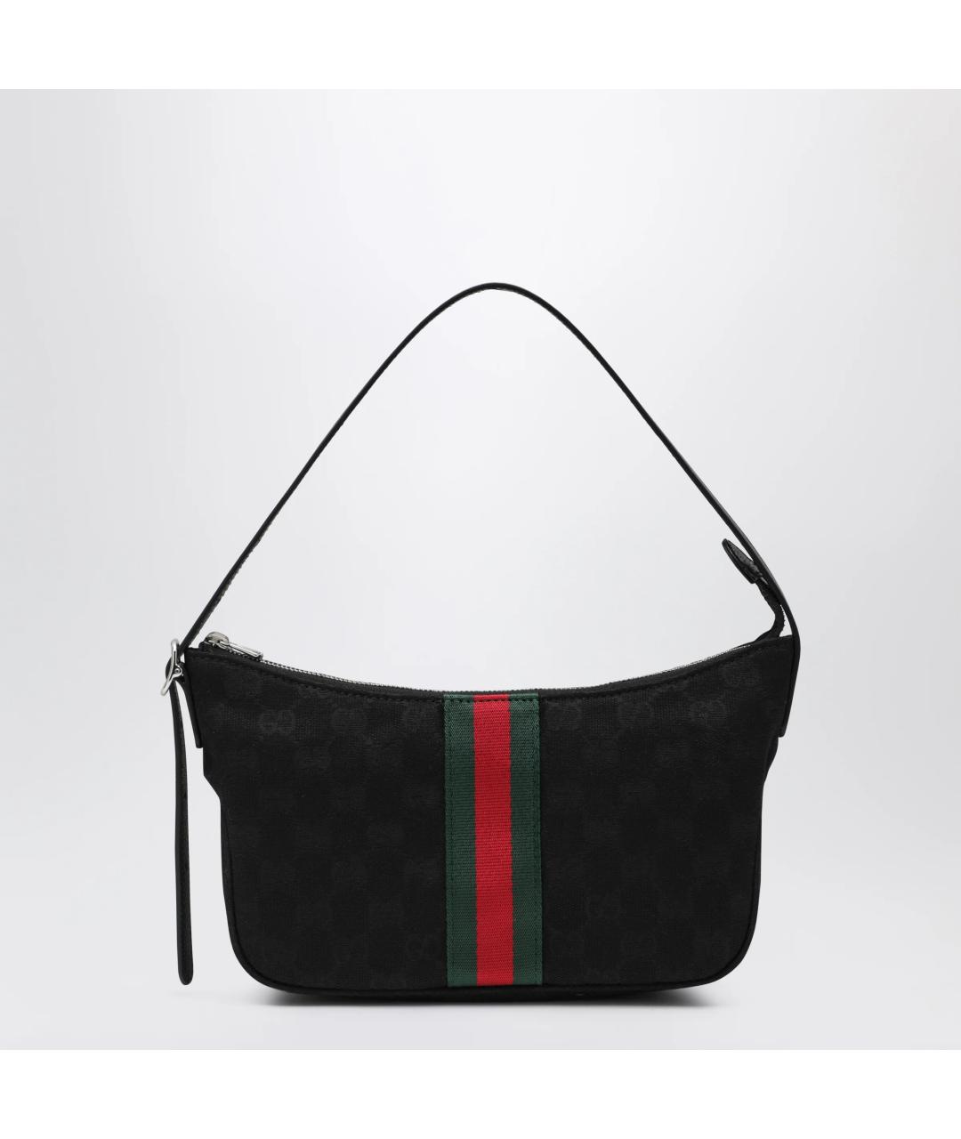 GUCCI Черная жаккардовая сумка на плечо, фото 3