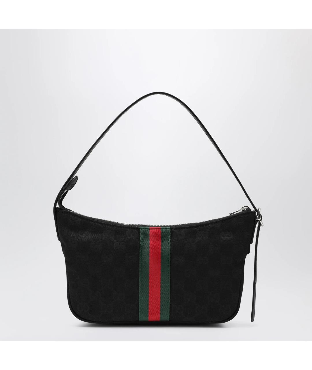 GUCCI Черная жаккардовая сумка на плечо, фото 2