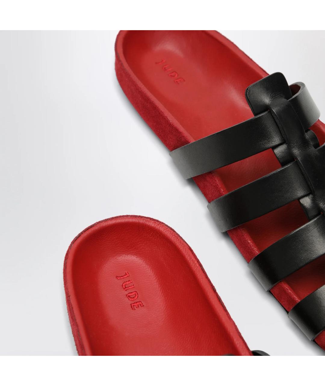 JUDE Красные кожаные сандалии, фото 5