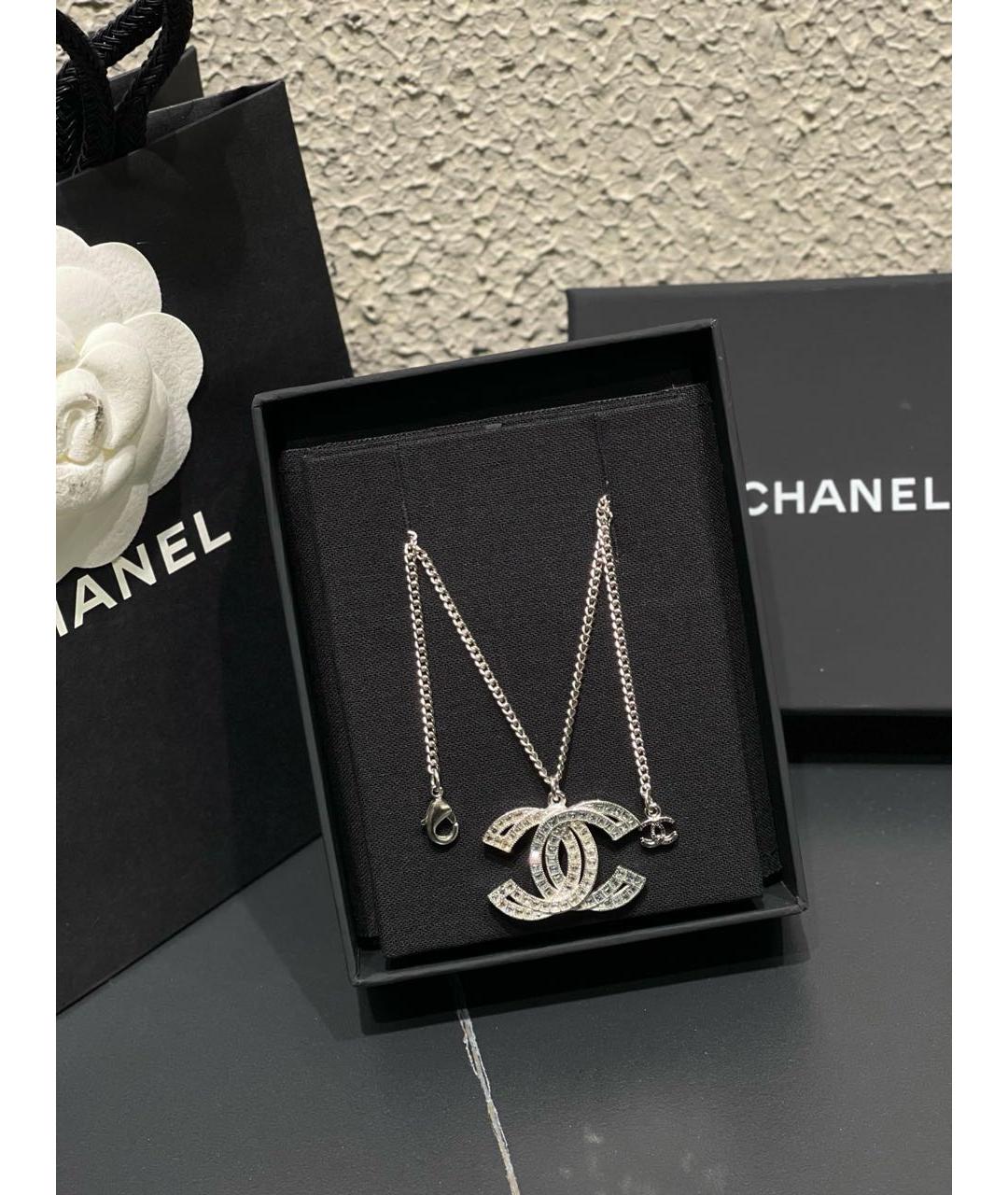 CHANEL Серебряное металлическое колье, фото 4