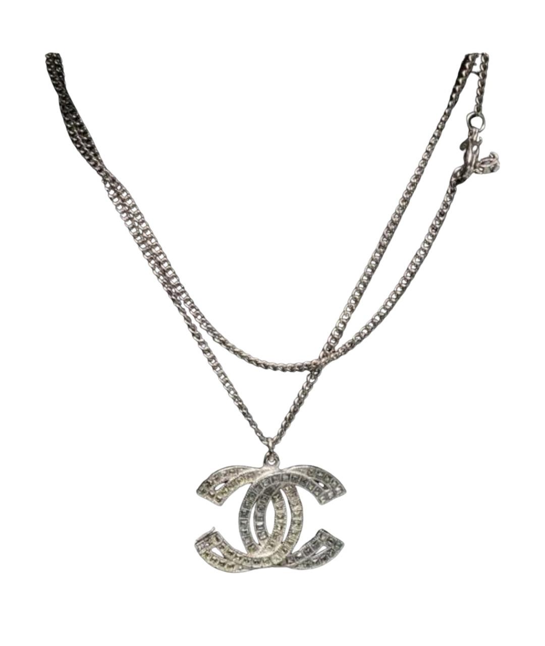 CHANEL Серебряное металлическое колье, фото 1