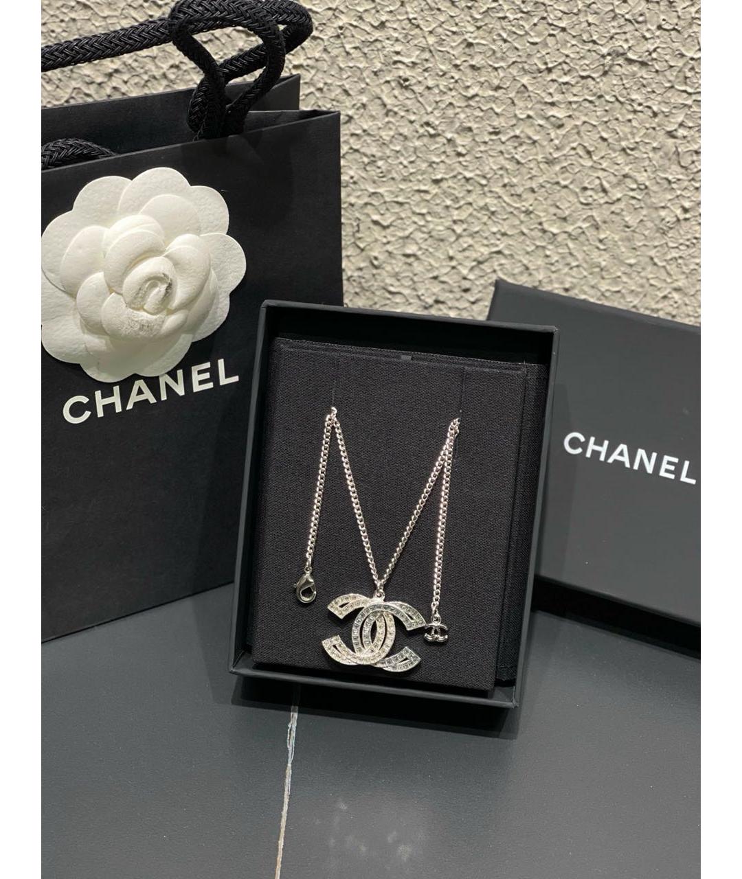 CHANEL Серебряное металлическое колье, фото 2
