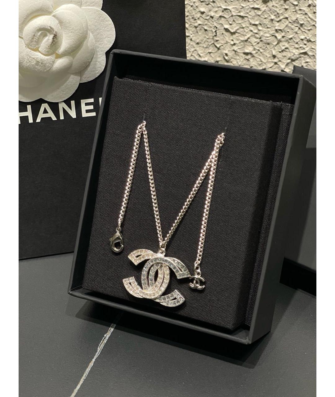 CHANEL Серебряное металлическое колье, фото 3