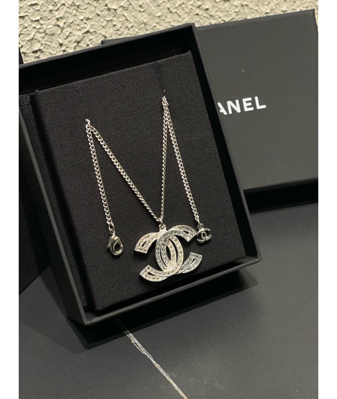 CHANEL Серебряное металлическое колье, фото 5