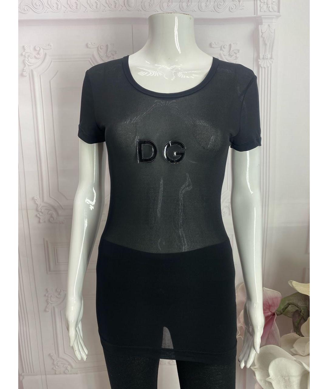 DOLCE&GABBANA Черная вискозная футболка, фото 8