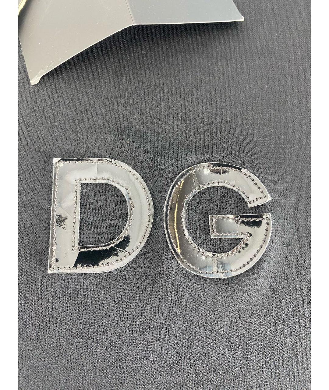 DOLCE&GABBANA Черная вискозная футболка, фото 4